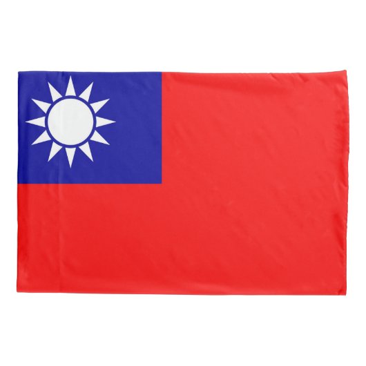 Patriottische eenpiloot vlag Taiwan Kussensloop (Achterkant)