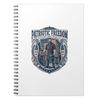 Patriottische eigenaar van een klein bedrijf notitieboek