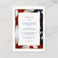 Patriottische, elegante Amerikaanse vlag Gold Wedd