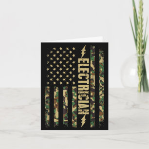 Patriottische elektricien Amerikaanse vlag camoufl Kaart