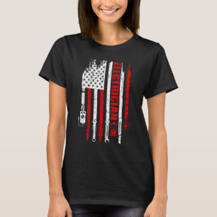 Patriottische elektriciens Amerikaanse Humor Linem T-shirt
