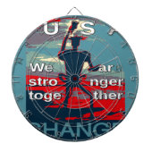 Patriottische empowering USA Verandering, samen st Dartbord (Voorkant)