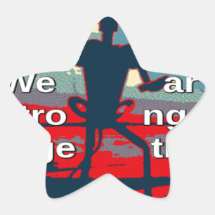 Patriottische empowering USA Verandering, samen st Ster Sticker