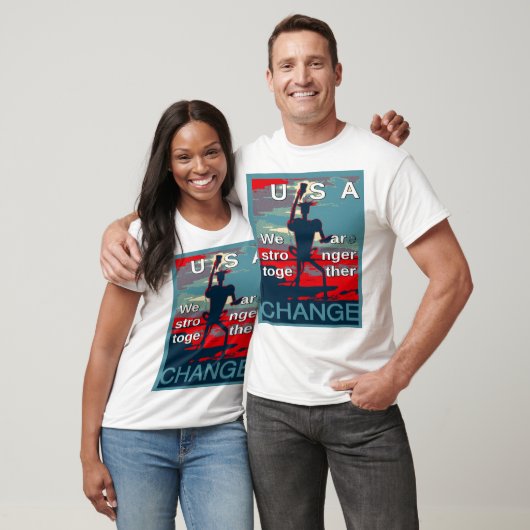 Patriottische empowering USA Verandering, samen st T-shirt (Unisex)