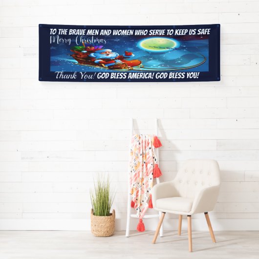 Patriottische en eerste-reactionaire kerst spandoek (Insitu)