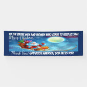 Patriottische en eerste-reactionaire kerst spandoek (Horizontaal)