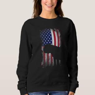 Patriottische Engelse Bulldog Amerikaanse vlag Coo Trui