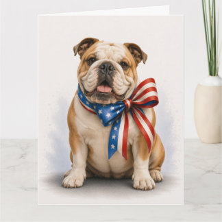 Patriottische Engelse Bulldog Wenskaart Kaart
