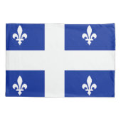 Patriottische Enkele Kussensloop met vlag van Queb (Achterkant)