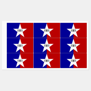 Patriottische etiketten met de vlag van San Antoni Labels