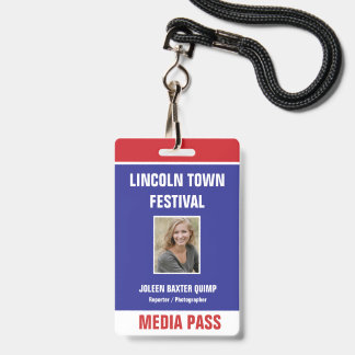 Patriottische Evenementenbeveiliging Media Pas QR- Badge