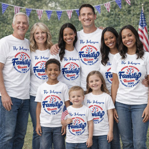 Patriottische familiereünie 4 juli ontwerp kinder shirts