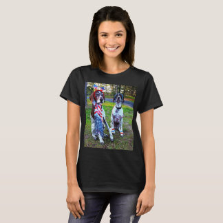 Patriottische Feest Honden Vrouwen T-shirt