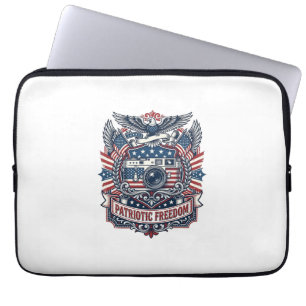 Patriottische Film Cameravorstander Vector Grafisc Laptop Sleeve