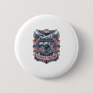 Patriottische Film Cameravorstander Vector Grafisc Ronde Button 5,7 Cm