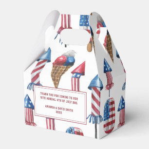 Patriottische Firecracker Popsicles 4e juli Bedankdoosjes
