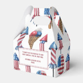 Patriottische Firecracker Popsicles 4th van juli F Bedankdoosjes (Voorkant Zijde)