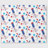 Patriottische firecrackers cadeaupapier (Vlak)