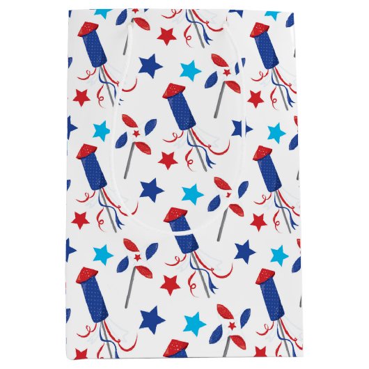 Patriottische firecrackers medium cadeauzakje (Voorkant)