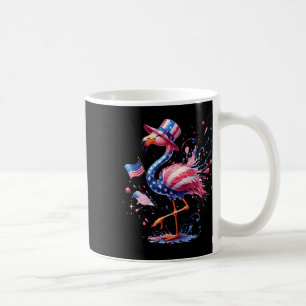 Patriottische Flamingo Amerikaanse Vlag Usa 4 juli Koffiemok