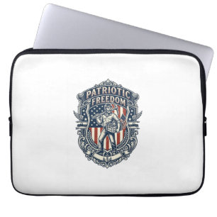 Patriottische Flea Market Picker Vector Grafische  Laptop Sleeve