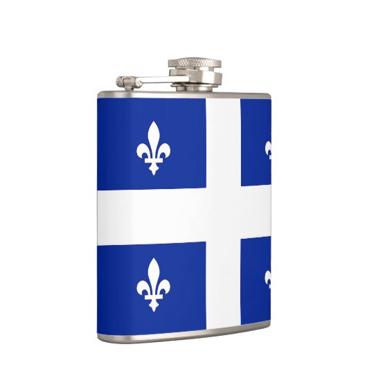Patriottische fles met de vlag van Quebec Heupfles (Rechts)