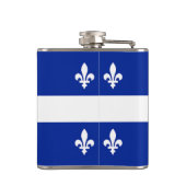 Patriottische fles met de vlag van Quebec Heupfles (Achterkant)