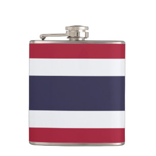 Patriottische fles met vlag van Thailand Heupfles