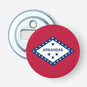 Patriottische flesopener met vlag van Arkansas Button Flesopener
