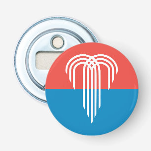 Patriottische flesopener met Vlag van Kansas City Button Flesopener