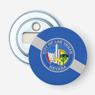 Patriottische flesopener met vlag van Las Vegas Button Flesopener