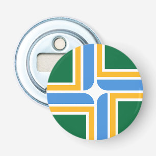 Patriottische flesopener met vlag van Portland Button Flesopener