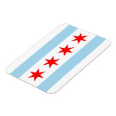 Patriottische flexibele magneet met Chicago City v (Linkerzijde)