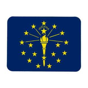 Patriottische flexibele magneet met Indiana vlag