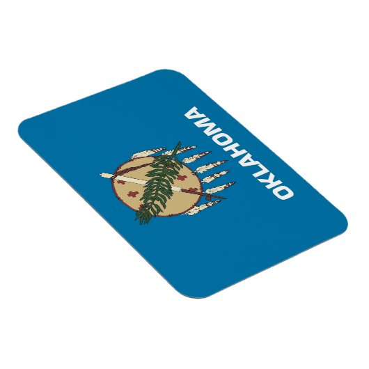 Patriottische flexibele magneet met Oklahoma vlag (Rechterzijde)