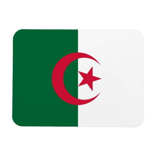 Patriottische flexibele magneet met vlag van Alger (Horizontaal)