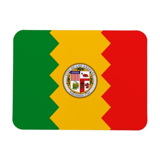 Patriottische flexibele magneet met vlag van Los A (Horizontaal)