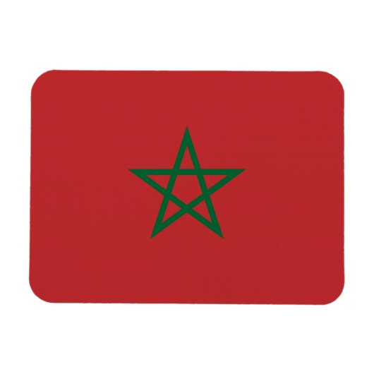 Patriottische flexibele magneet met vlag van Marok (Horizontaal)
