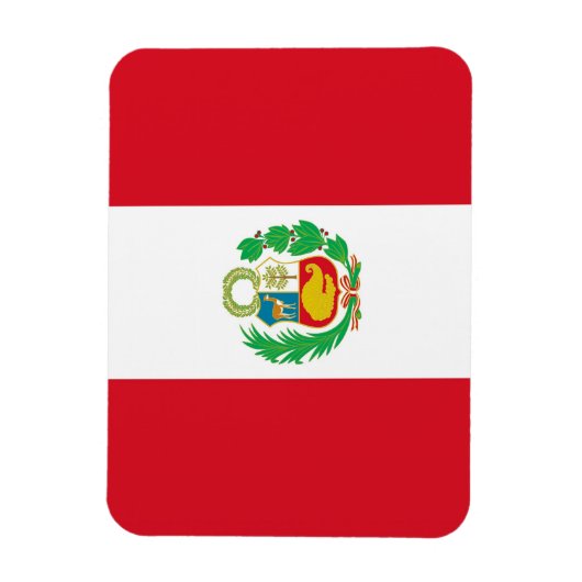 Patriottische flexibele magneet met vlag van Peru (Verticaal)