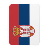 Patriottische flexibele magneet met vlag van Servi (Verticaal)