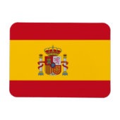Patriottische flexibele magneet met vlag van Spanj (Horizontaal)