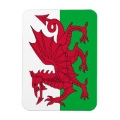Patriottische flexibele magneet met vlag van Wales (Verticaal)