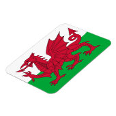 Patriottische flexibele magneet met vlag van Wales (Linkerzijde)