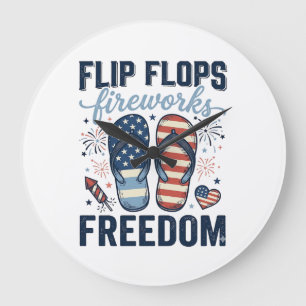 Patriottische Flip Flops Vuurwerk Vrijheid Shirt O Grote Klok