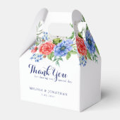 Patriottische Floral Red White Blue 4 juli bruilof Bedankdoosjes (Voorkant Zijde)