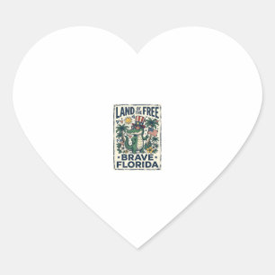 Patriottische Florida-alligator 4 juli Hart Sticker