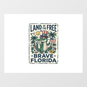 Patriottische Florida-alligator 4 juli Raamsticker
