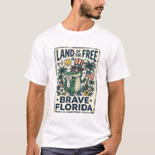 Patriottische Florida-alligator 4 juli T-shirt