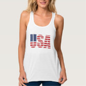 Patriottische Flowy-tank voor vrouwen Tanktop (Voorkant)
