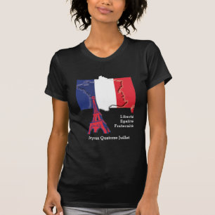 Patriottische Franse BASTILLE DAG T-shirt